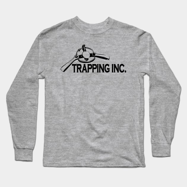 Trapping Inc Logo Black Long Sleeve T-Shirt by Trapping Inc TV